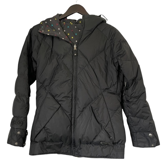 Burton Jackets & Blazers - BURTON Black Reversible Goose Down Ski Snowboard Jacket Medium
